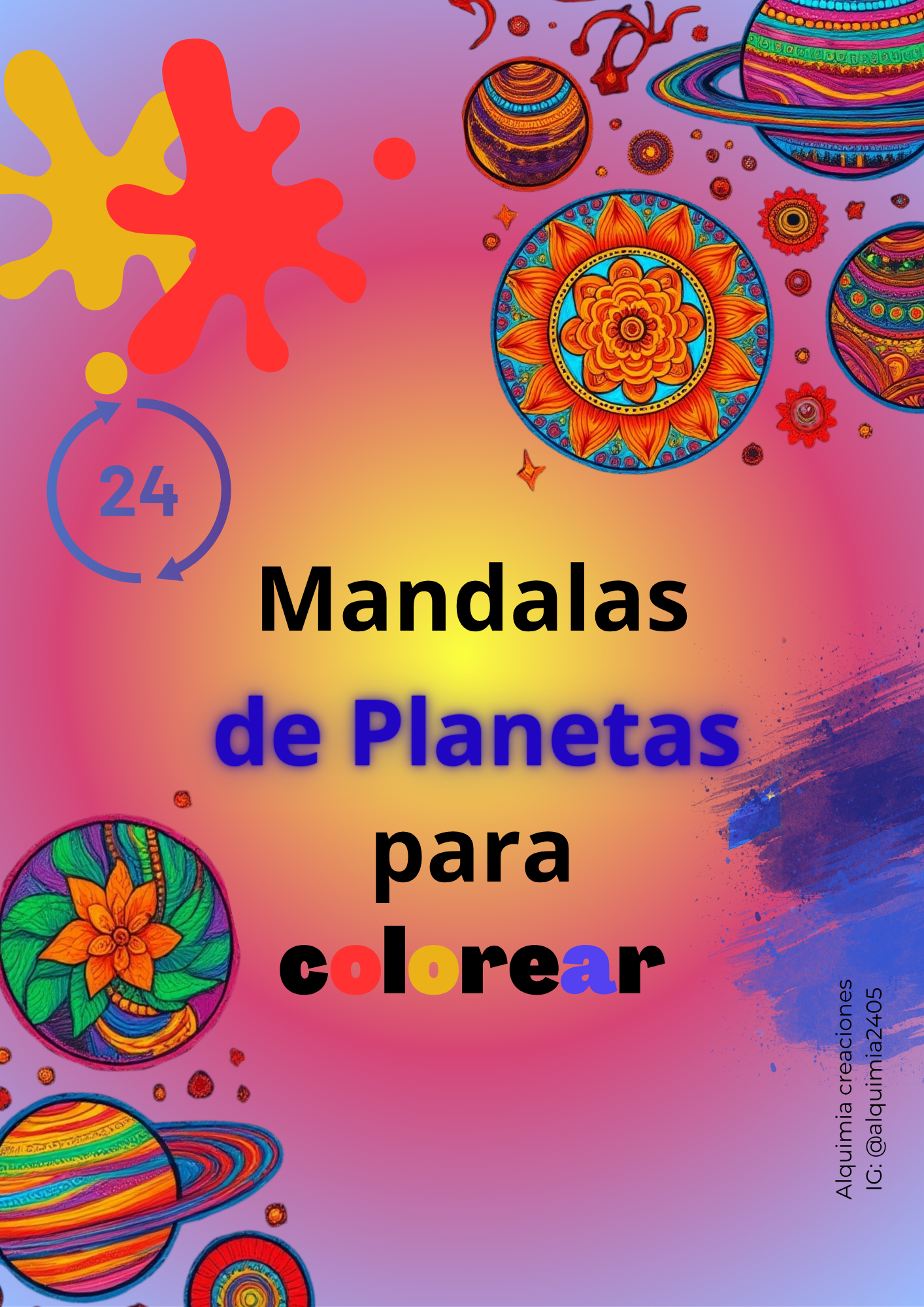 Mandalas de Planetas para colorear (PDF Imprimible)